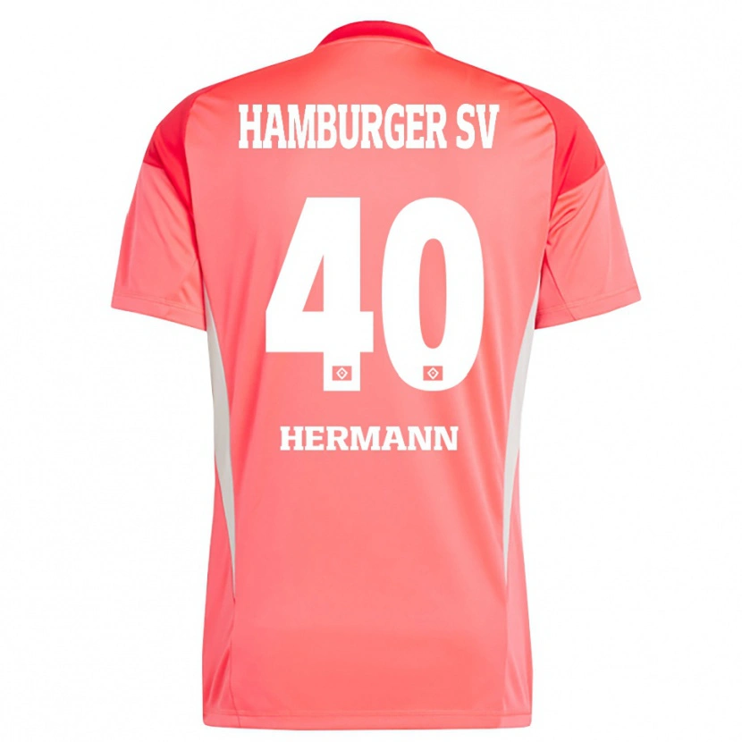 Danxen Bambino Hannes Hermann #40 Maglia Gara Portiere Arancione Rosso 2025/26 Maglietta