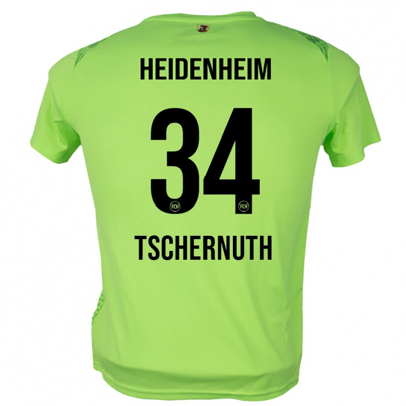 Danxen Bambino Paul Tschernuth #34 Maglia Gara Portiere Verde Pallido 2025/26 Maglietta