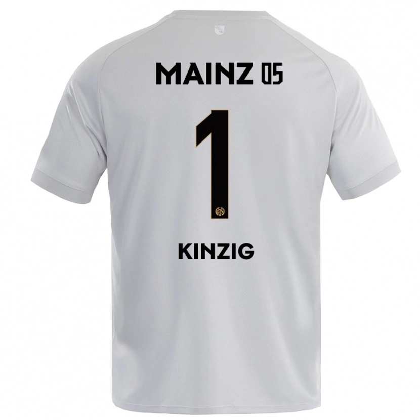 Danxen Bambino Maximilian Kinzig #1 Maglia Gara Portiere Grigio Chiaro Blu 2025/26 Maglietta