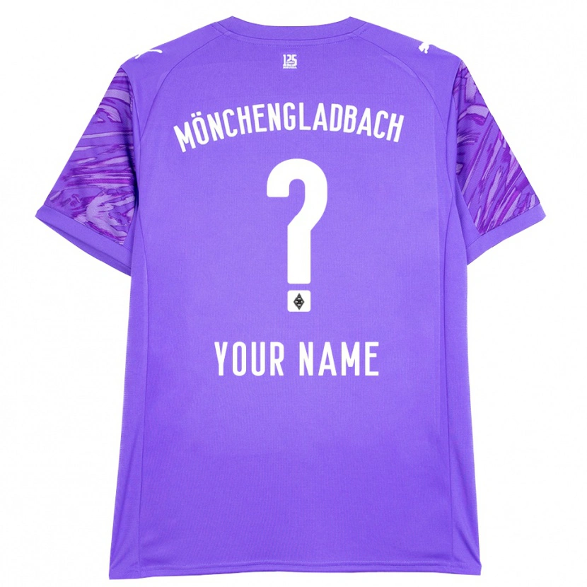 Danxen Bambino Borussia Monchengladbach Maglia Gara Portiere Lilla Bianco 2025/26 Maglietta