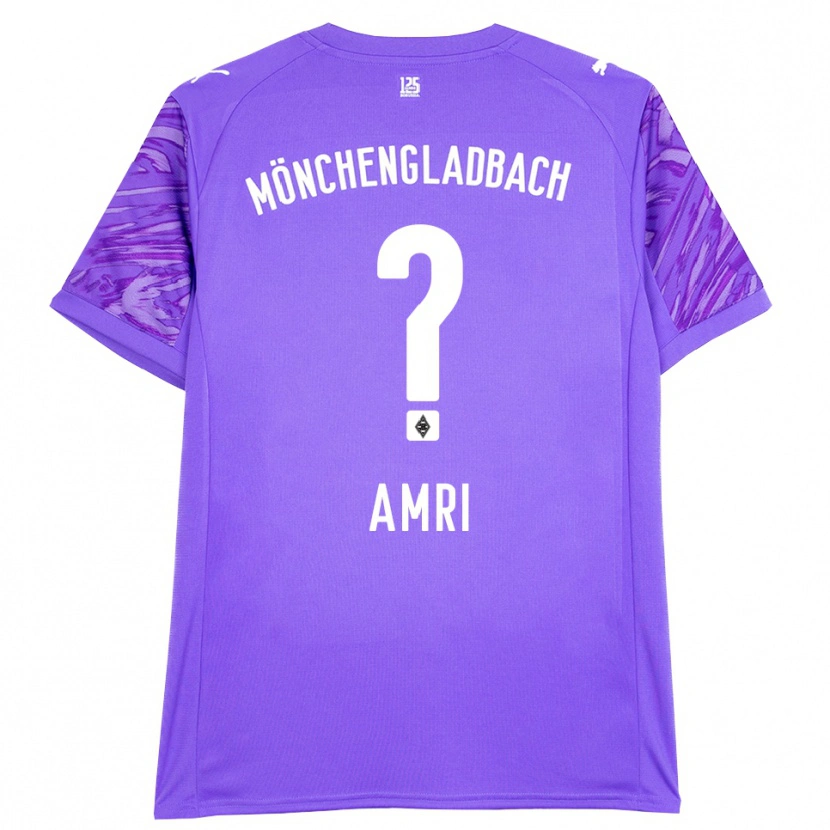 Danxen Bambino Abdelrahman Amri #0 Maglia Gara Portiere Lilla Bianco 2025/26 Maglietta