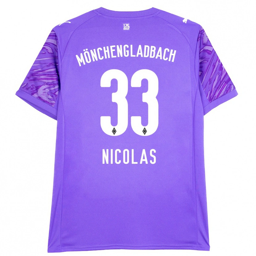 Danxen Bambino Moritz Nicolas #33 Maglia Gara Portiere Lilla Bianco 2025/26 Maglietta