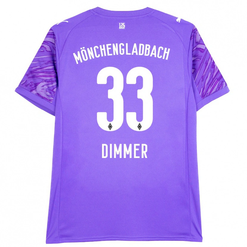 Danxen Bambino Florian Dimmer #33 Maglia Gara Portiere Lilla Bianco 2025/26 Maglietta