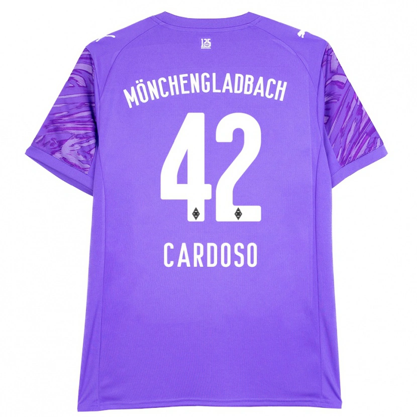 Danxen Bambino Tiago Pereira Cardoso #42 Maglia Gara Portiere Lilla Bianco 2025/26 Maglietta