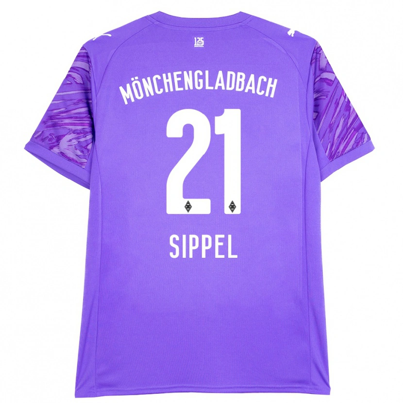 Danxen Bambino Tobias Sippel #21 Maglia Gara Portiere Lilla Bianco 2025/26 Maglietta