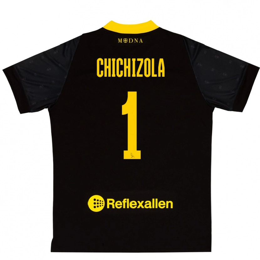 Danxen Bambino Leandro Chichizola #1 Maglia Gara Portiere Giallo Nero 2025/26 Maglietta