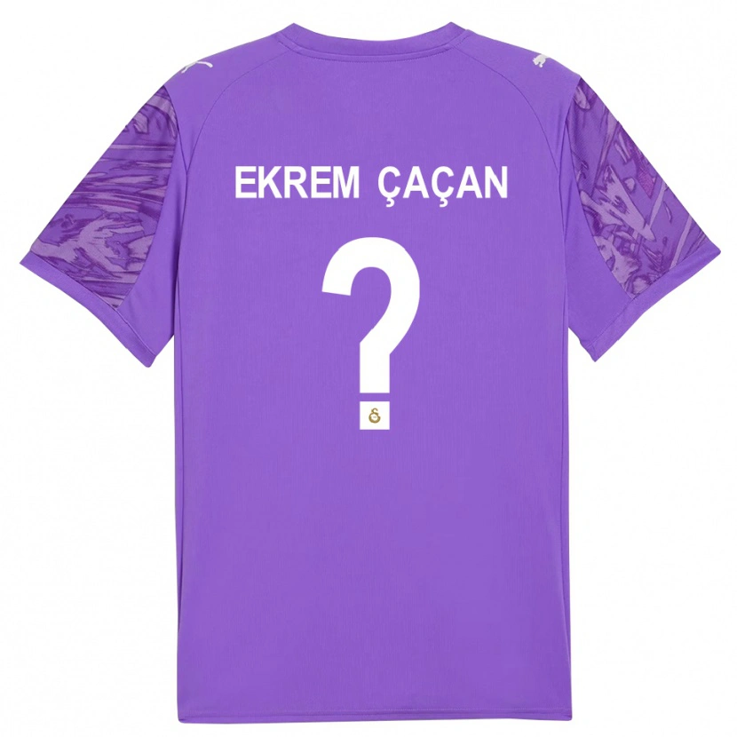 Danxen Bambino Yağız Ekrem Çaçan #0 Maglia Gara Portiere Viola Bianco 2025/26 Maglietta