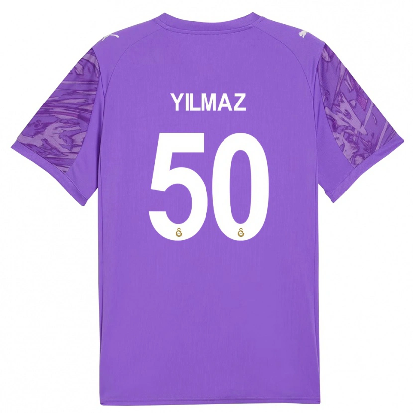 Danxen Bambino Jankat Yılmaz #50 Maglia Gara Portiere Viola Bianco 2025/26 Maglietta