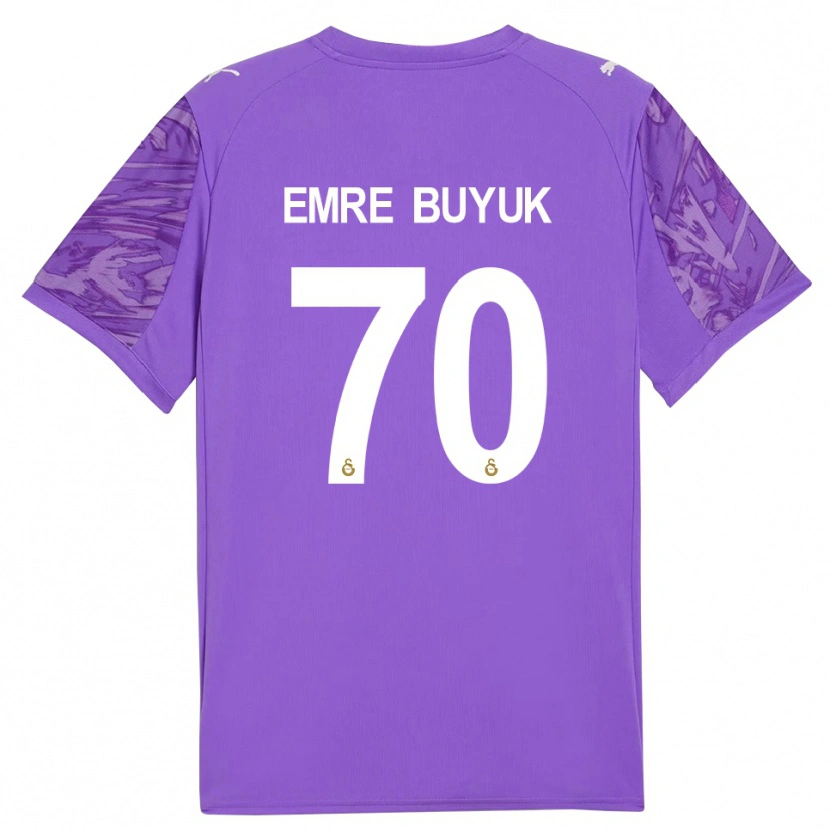 Danxen Bambino Enes Emre Büyük #70 Maglia Gara Portiere Viola Bianco 2025/26 Maglietta