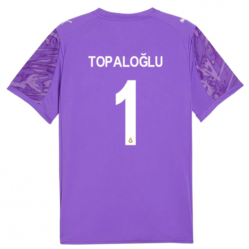 Danxen Bambino Eren Topaloğlu #1 Maglia Gara Portiere Viola Bianco 2025/26 Maglietta