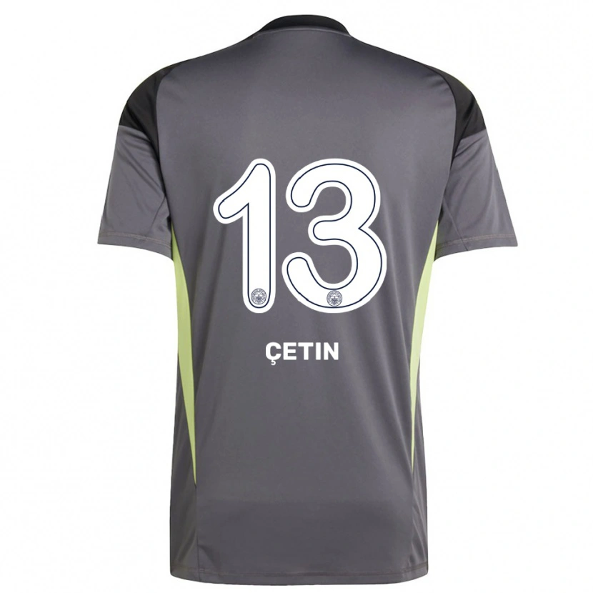 Danxen Bambino Tarık Çetin #13 Maglia Gara Portiere Grigio Scuro Nero 2025/26 Maglietta