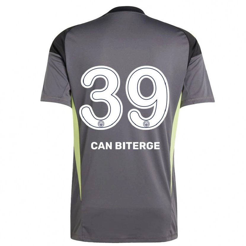Danxen Bambino Engin Can Biterge #39 Maglia Gara Portiere Grigio Scuro Nero 2025/26 Maglietta