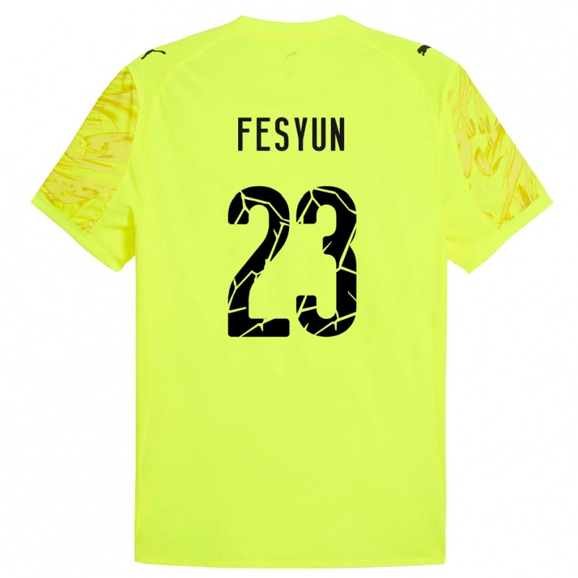 Danxen Bambino Kiril Fesyun #23 Maglia Gara Portiere Verde Giallo 2025/26 Maglietta