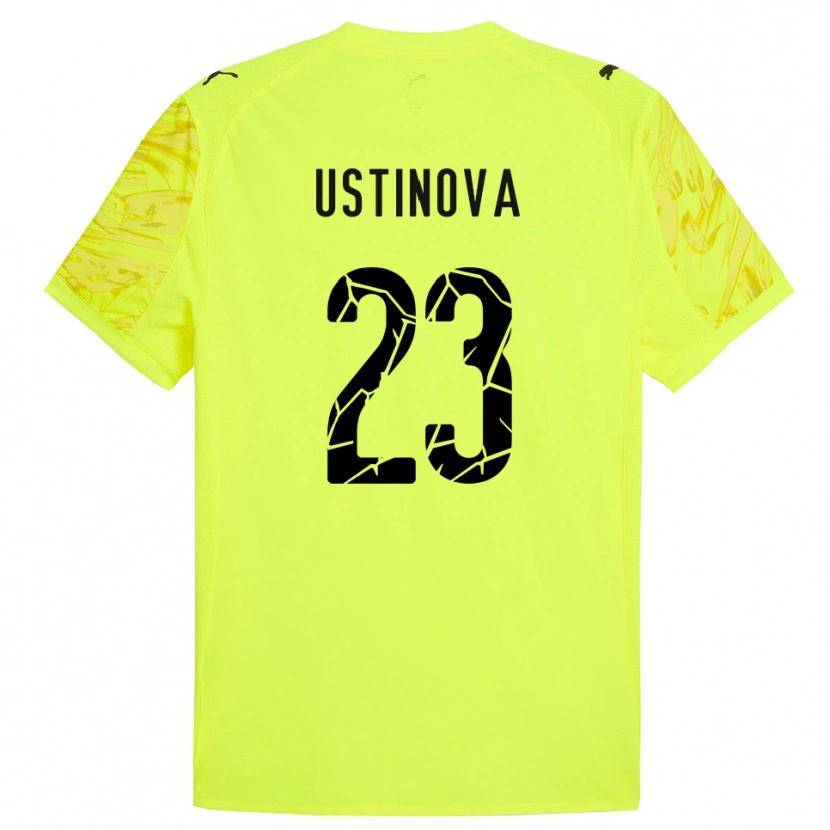 Danxen Bambino Liudmyla Ustinova #23 Maglia Gara Portiere Verde Giallo 2025/26 Maglietta