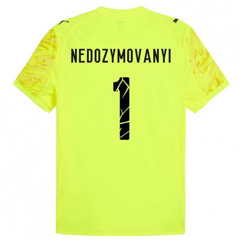 Danxen Bambino Artem Nedozymovanyi #1 Maglia Gara Portiere Verde Giallo 2025/26 Maglietta