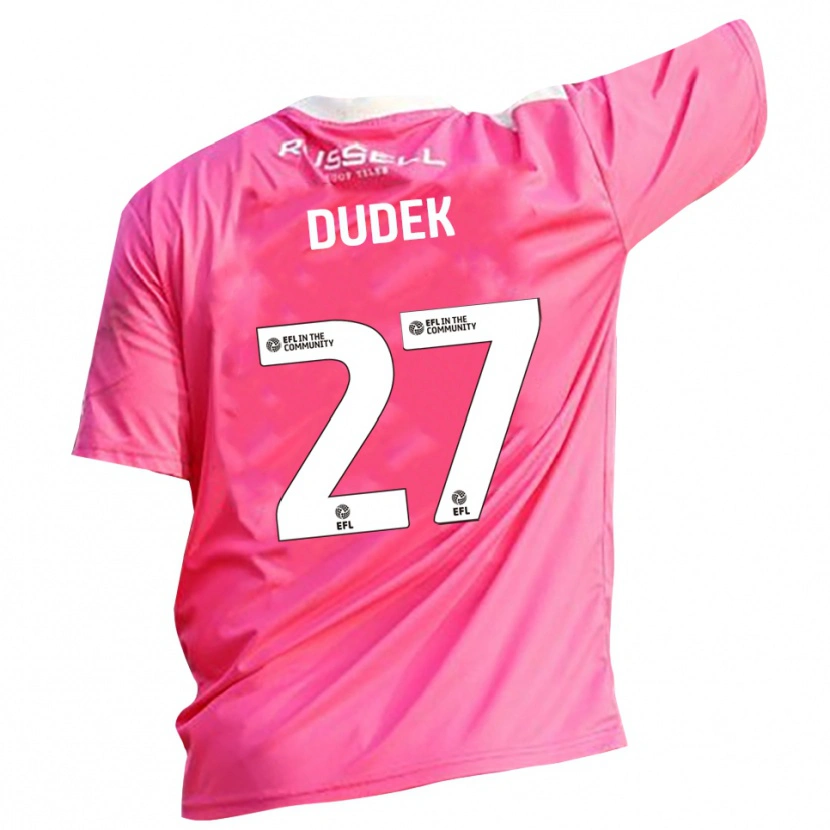 Danxen Uomo Kamil Dudek #27 Maglia Gara Portiere Rosa Rosa 2025/26 Maglietta