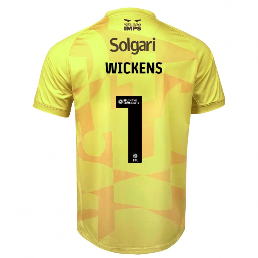 Danxen Uomo George Wickens #1 Maglia Gara Portiere Nero Giallo 2025/26 Maglietta