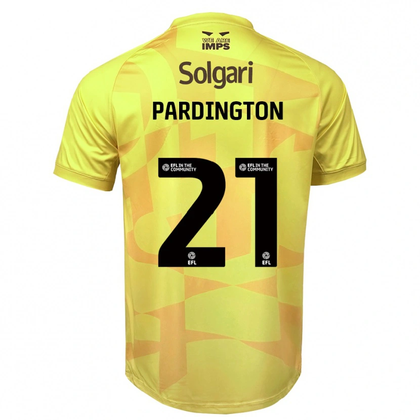 Danxen Uomo Jamie Pardington #21 Maglia Gara Portiere Nero Giallo 2025/26 Maglietta