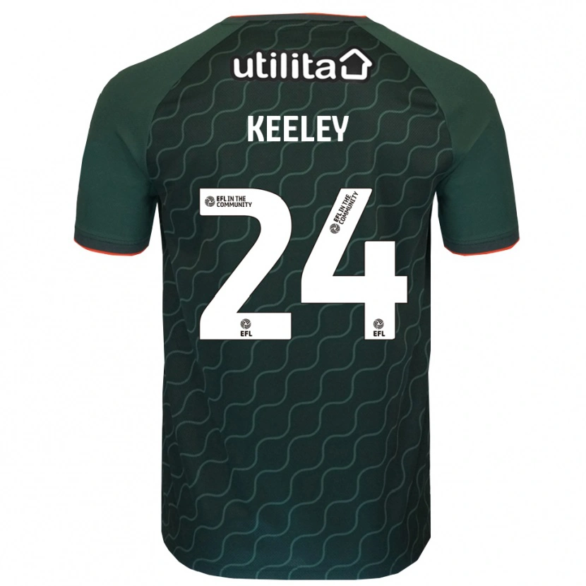 Danxen Uomo Josh Keeley #24 Maglia Gara Portiere Verde Scuro 2025/26 Maglietta