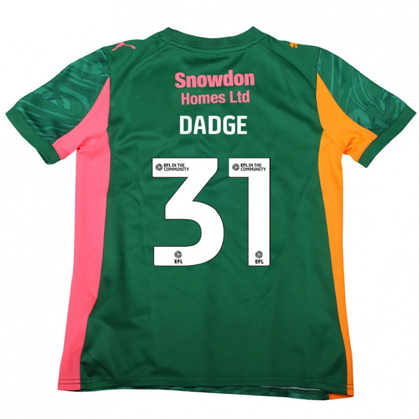 Danxen Uomo James Dadge #31 Maglia Gara Portiere Verde Scuro Rosa 2025/26 Maglietta