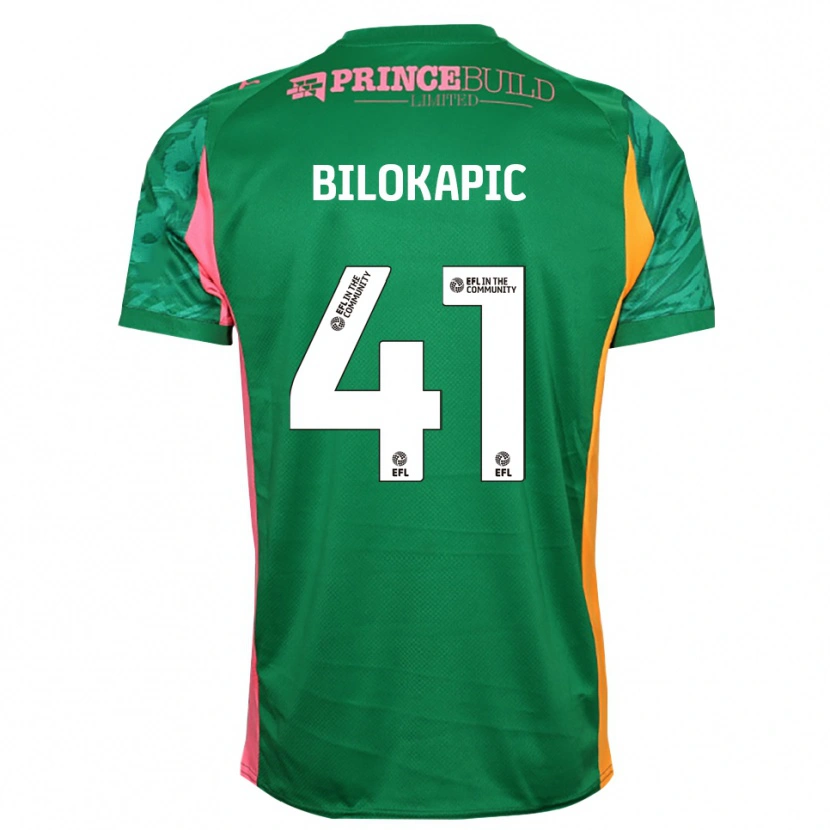 Danxen Uomo Nicholas Bilokapic #41 Maglia Gara Portiere Verde Rosa 2025/26 Maglietta