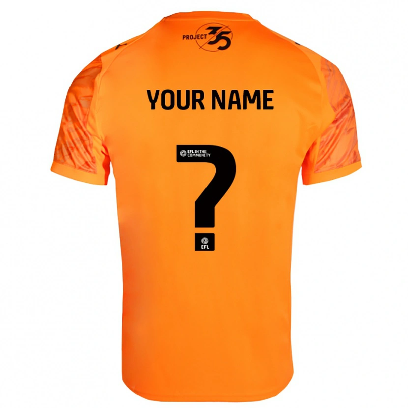 Danxen Uomo Plymouth Argyle Maglia Gara Portiere Nero Arancione 2025/26 Maglietta