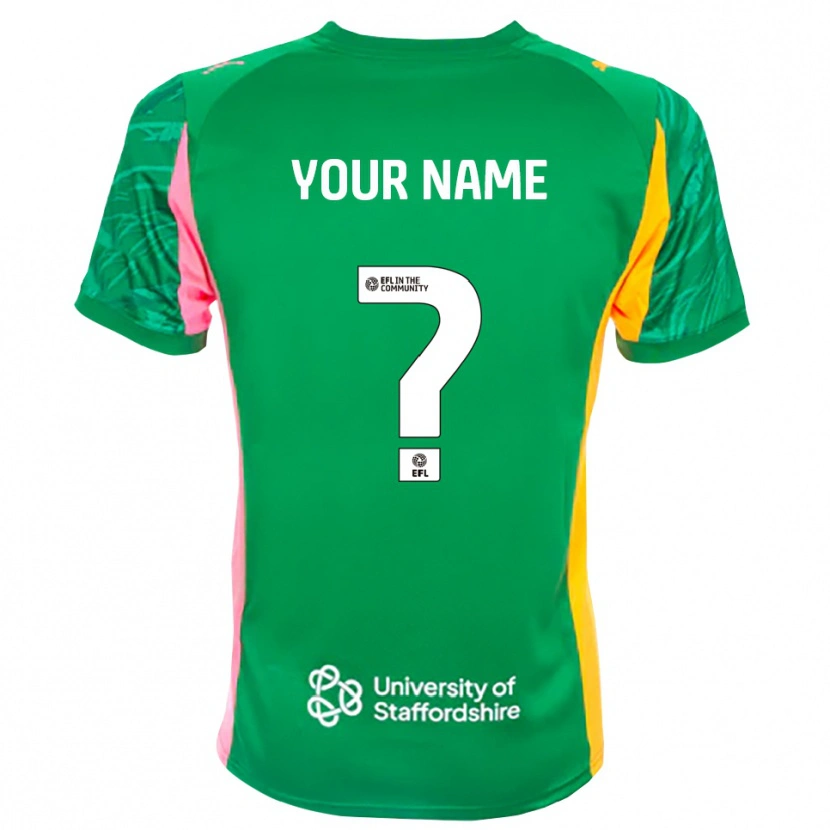 Danxen Uomo Port Vale Maglia Gara Portiere Verde Rosa Arancione 2025/26 Maglietta
