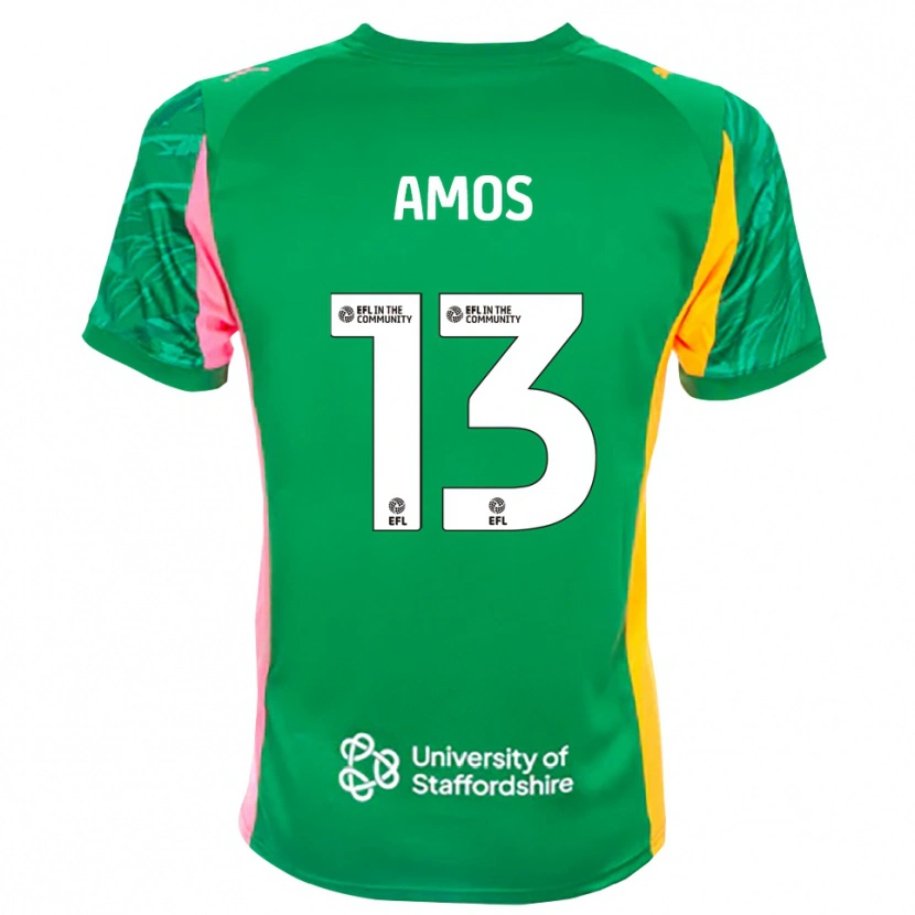Danxen Uomo Ben Amos #13 Maglia Gara Portiere Verde Rosa Arancione 2025/26 Maglietta