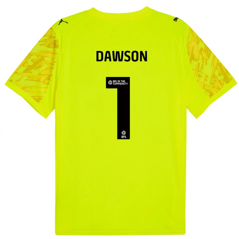 Danxen Uomo Cameron Dawson #1 Maglia Gara Portiere Verde Fluo Nero 2025/26 Maglietta