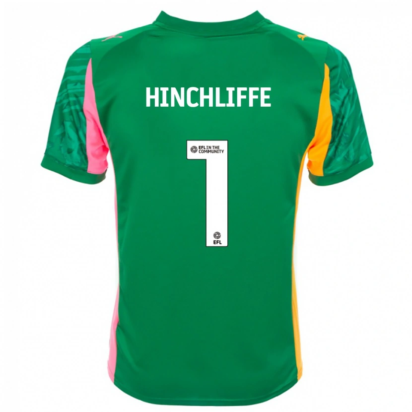 Danxen Uomo Ben Hinchliffe #1 Maglia Gara Portiere Verde Rosa Bianco 2025/26 Maglietta