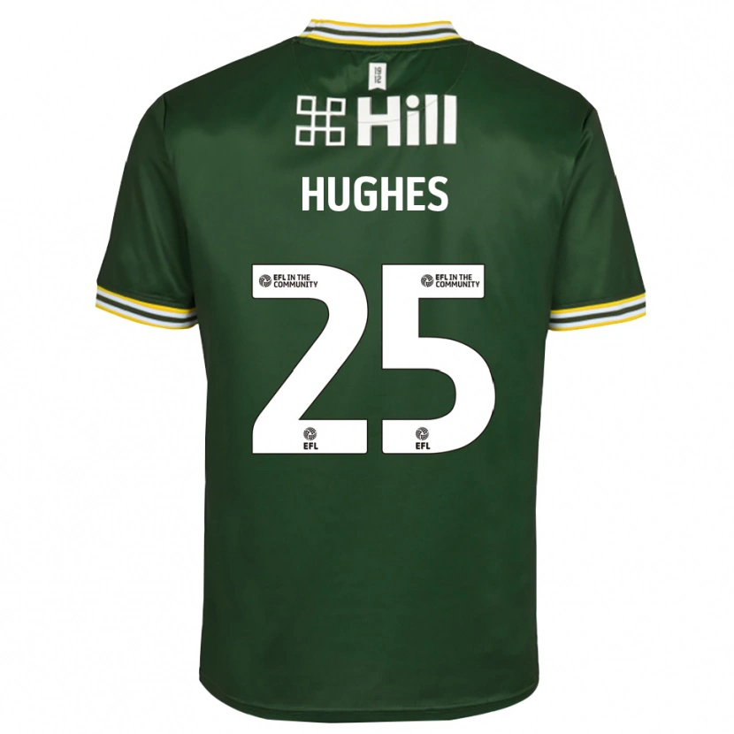 Danxen Uomo Ben Hughes #25 Maglia Gara Portiere Verde Scuro Bianco 2025/26 Maglietta