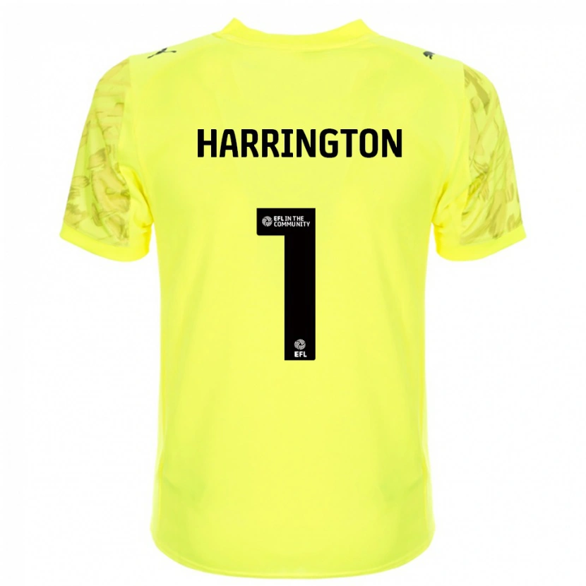 Danxen Uomo David Harrington #1 Maglia Gara Portiere Nero Giallo 2025/26 Maglietta
