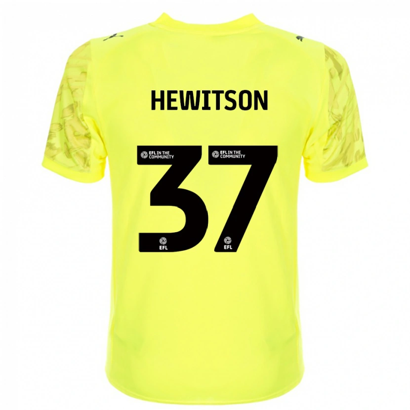 Danxen Uomo Luke Hewitson #37 Maglia Gara Portiere Nero Giallo 2025/26 Maglietta