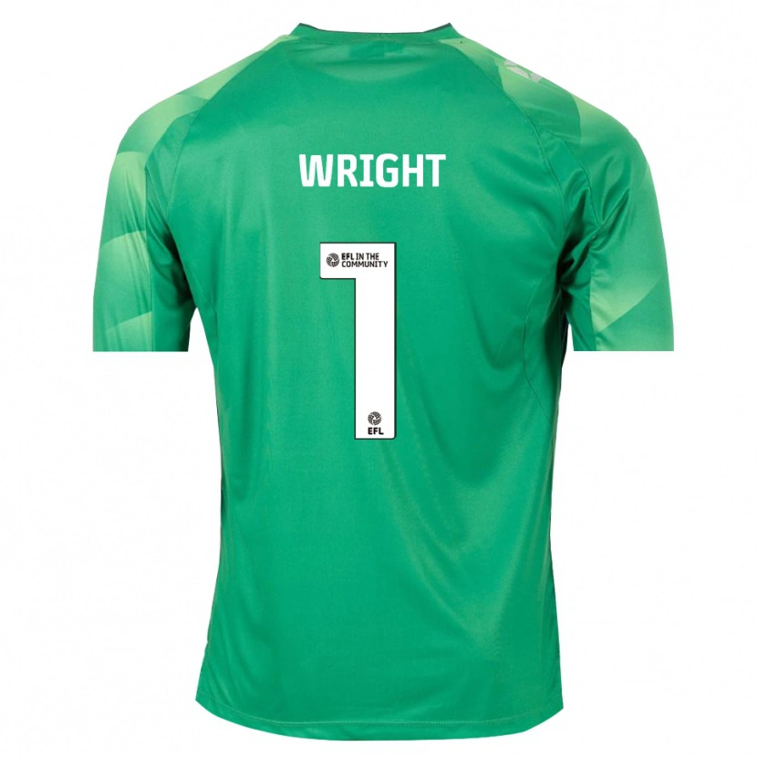 Danxen Uomo Joe Wright #1 Maglia Gara Portiere Verde Bianco 2025/26 Maglietta