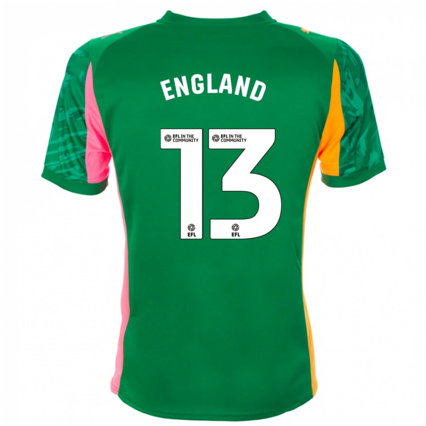 Danxen Uomo Kurtis England #13 Maglia Gara Portiere Verde Rosa Arancione 2025/26 Maglietta