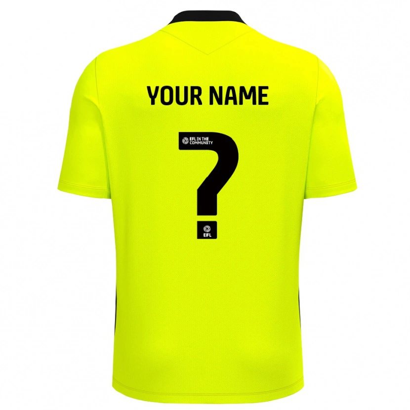 Danxen Uomo Colchester United Maglia Gara Portiere Nero Giallo 2025/26 Maglietta