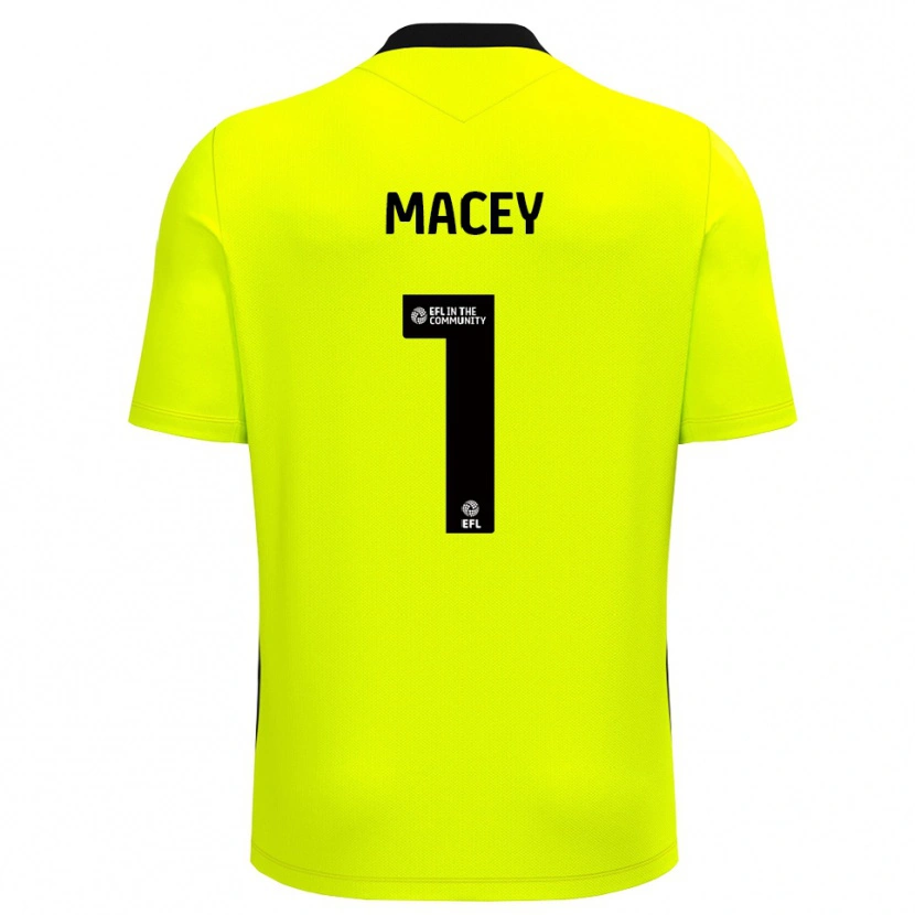 Danxen Uomo Matt Macey #1 Maglia Gara Portiere Nero Giallo 2025/26 Maglietta
