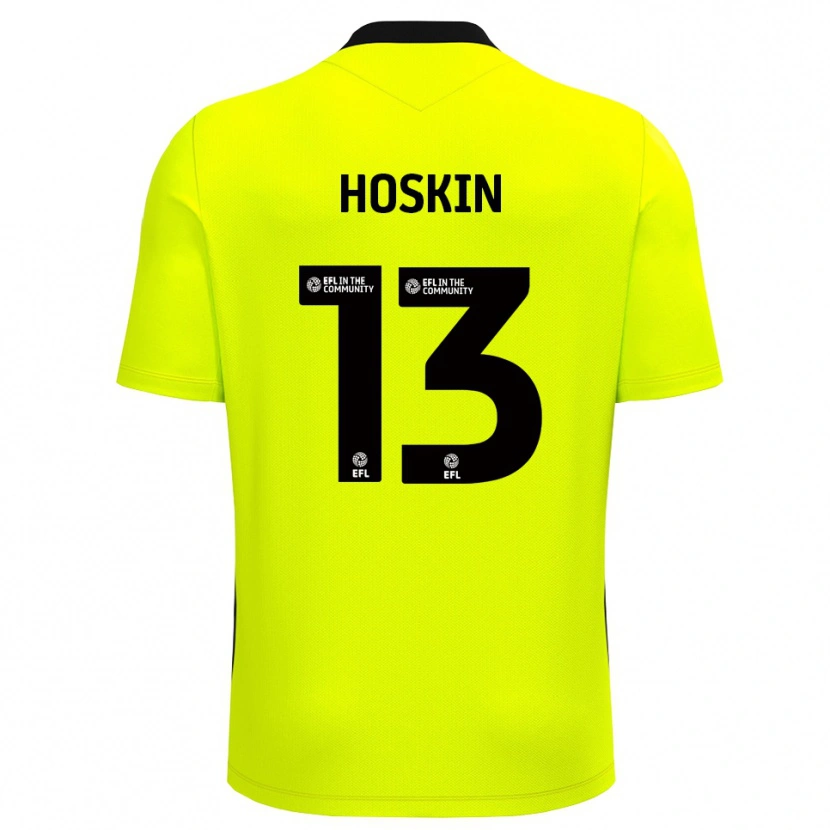 Danxen Uomo Owen Hoskin #13 Maglia Gara Portiere Nero Giallo 2025/26 Maglietta