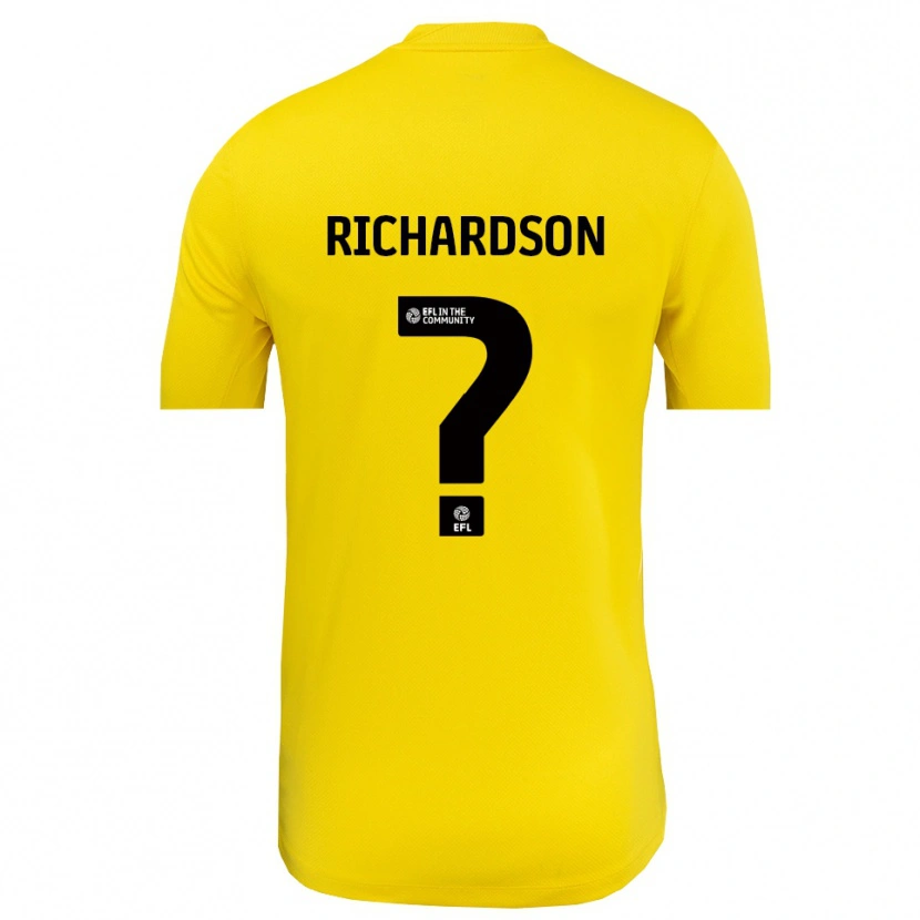 Danxen Uomo Dani Richardson #0 Maglia Gara Portiere Nero Giallo 2025/26 Maglietta