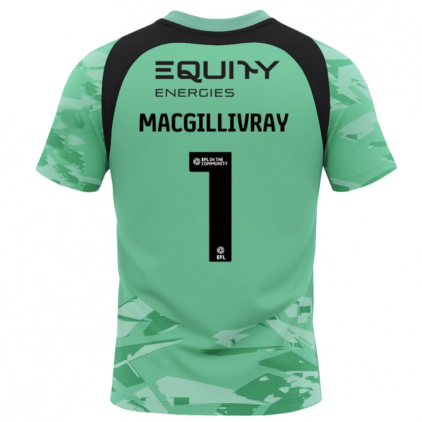 Danxen Uomo Craig MacGillivray #1 Maglia Gara Portiere Verde Chiaro Nero 2025/26 Maglietta