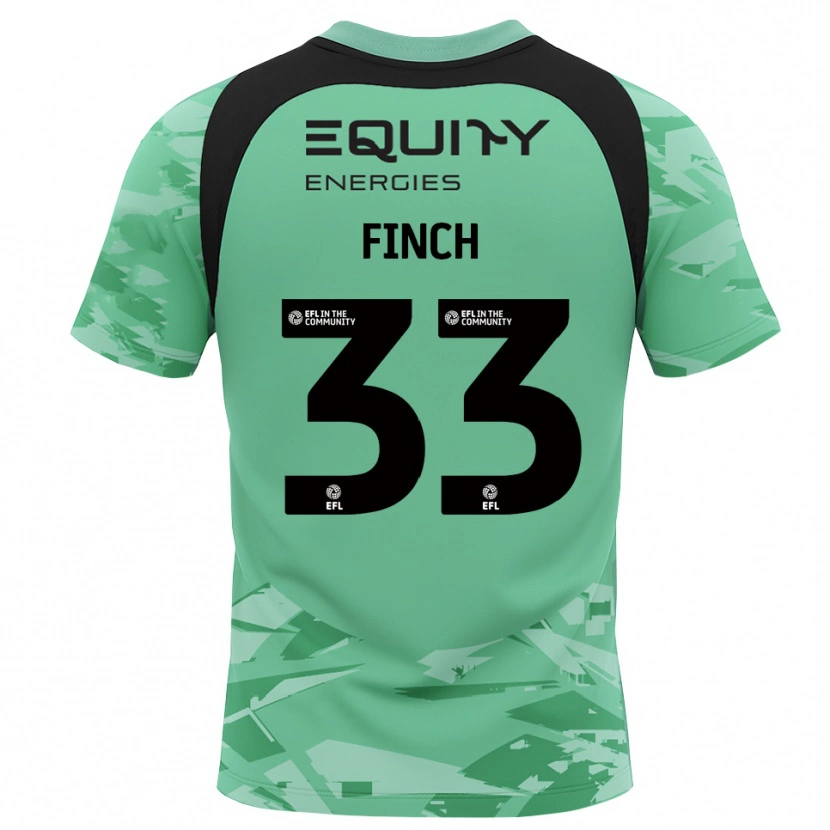 Danxen Uomo Tom Finch #33 Maglia Gara Portiere Verde Chiaro Nero 2025/26 Maglietta
