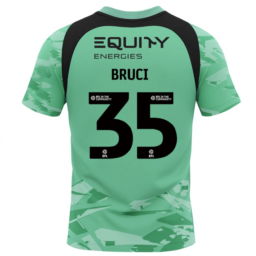 Danxen Uomo Izabella Bruci #35 Maglia Gara Portiere Verde Chiaro Nero 2025/26 Maglietta