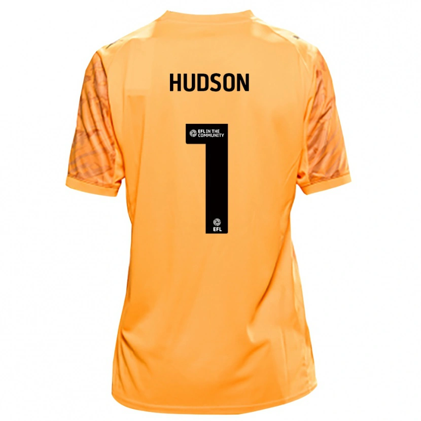 Danxen Uomo Mathew Hudson #1 Maglia Gara Portiere Nero Arancione 2025/26 Maglietta