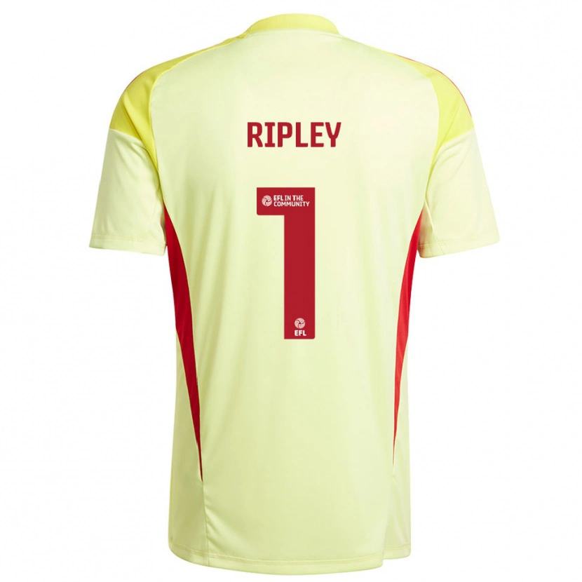 Danxen Uomo Connor Ripley #1 Maglia Gara Portiere Giallo Pallido 2025/26 Maglietta