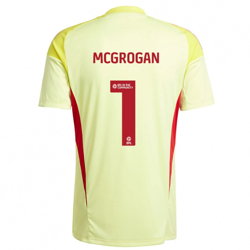 Danxen Uomo Emily Mcgrogan #1 Maglia Gara Portiere Giallo Pallido 2025/26 Maglietta