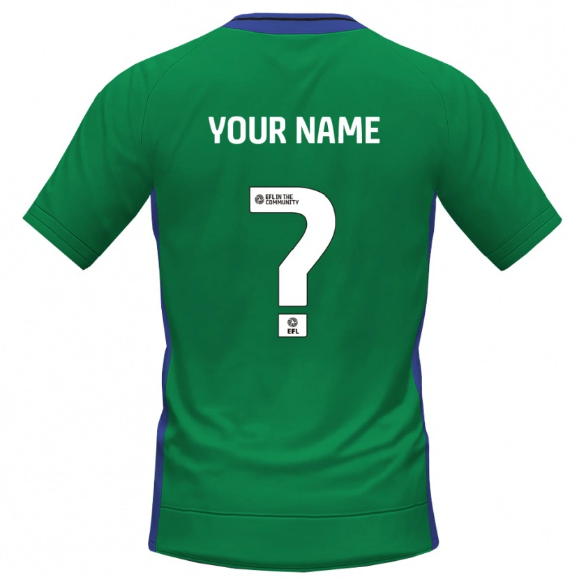 Danxen Uomo Tranmere Rovers Maglia Gara Portiere Verde Blu 2025/26 Maglietta