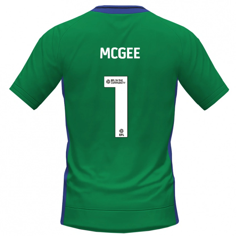 Danxen Uomo Luke McGee #1 Maglia Gara Portiere Verde Blu 2025/26 Maglietta