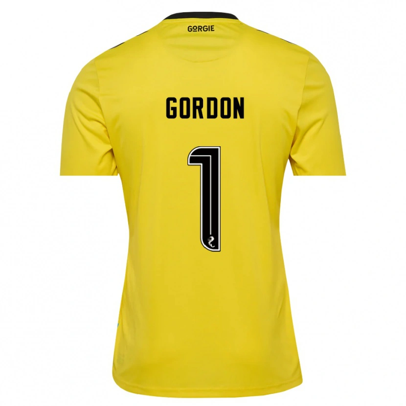 Danxen Uomo Craig Gordon #1 Maglia Gara Portiere Rosso Giallo Nero 2025/26 Maglietta