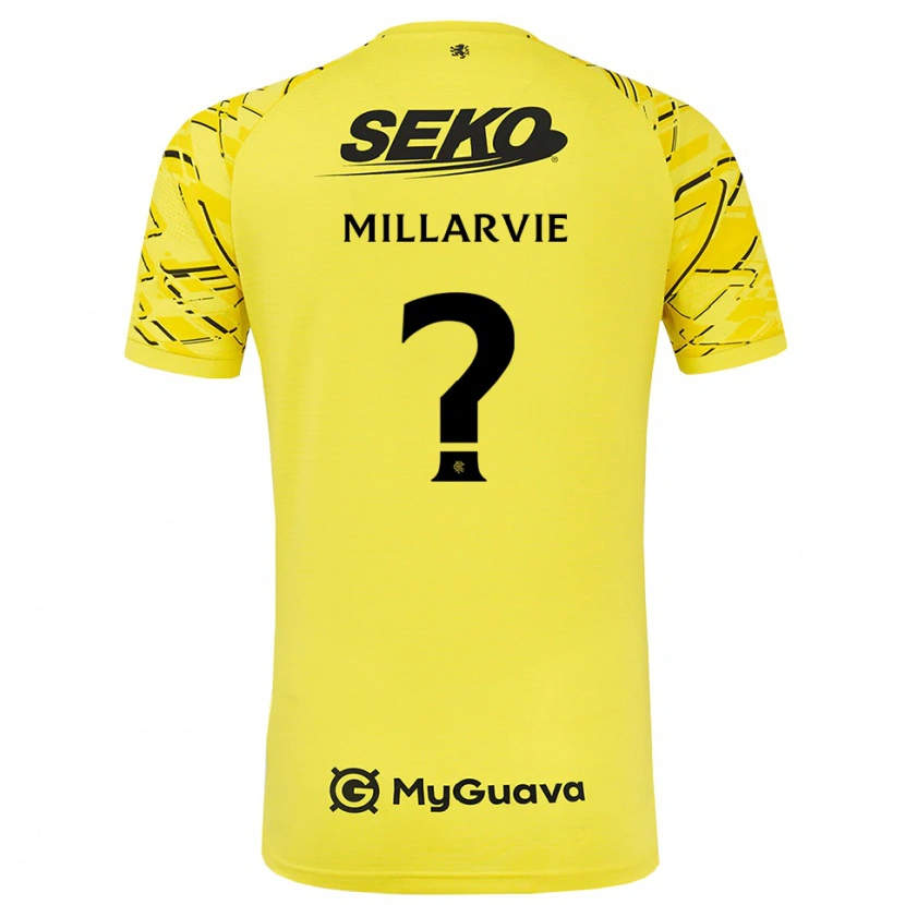 Danxen Uomo Jaden Millarvie #0 Maglia Gara Portiere Nero Giallo 2025/26 Maglietta