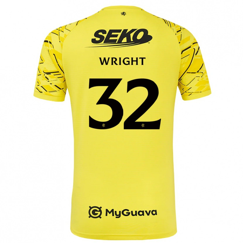 Danxen Uomo Kieran Wright #32 Maglia Gara Portiere Nero Giallo 2025/26 Maglietta